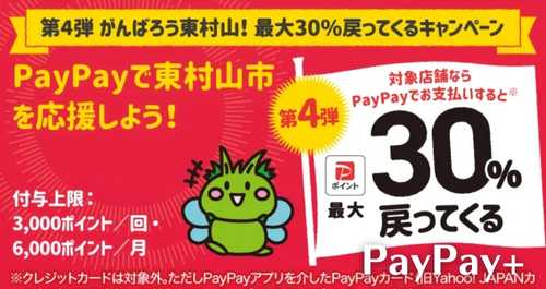 PayPayで東村山市を応援しようキャンペーン！