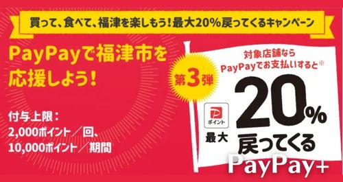 PayPay福津市を応援しようキャンペーン！