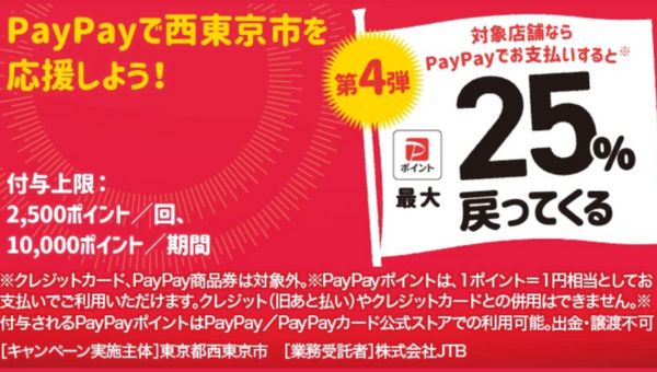 PayPayで西東京市を応援しようキャンペーン
